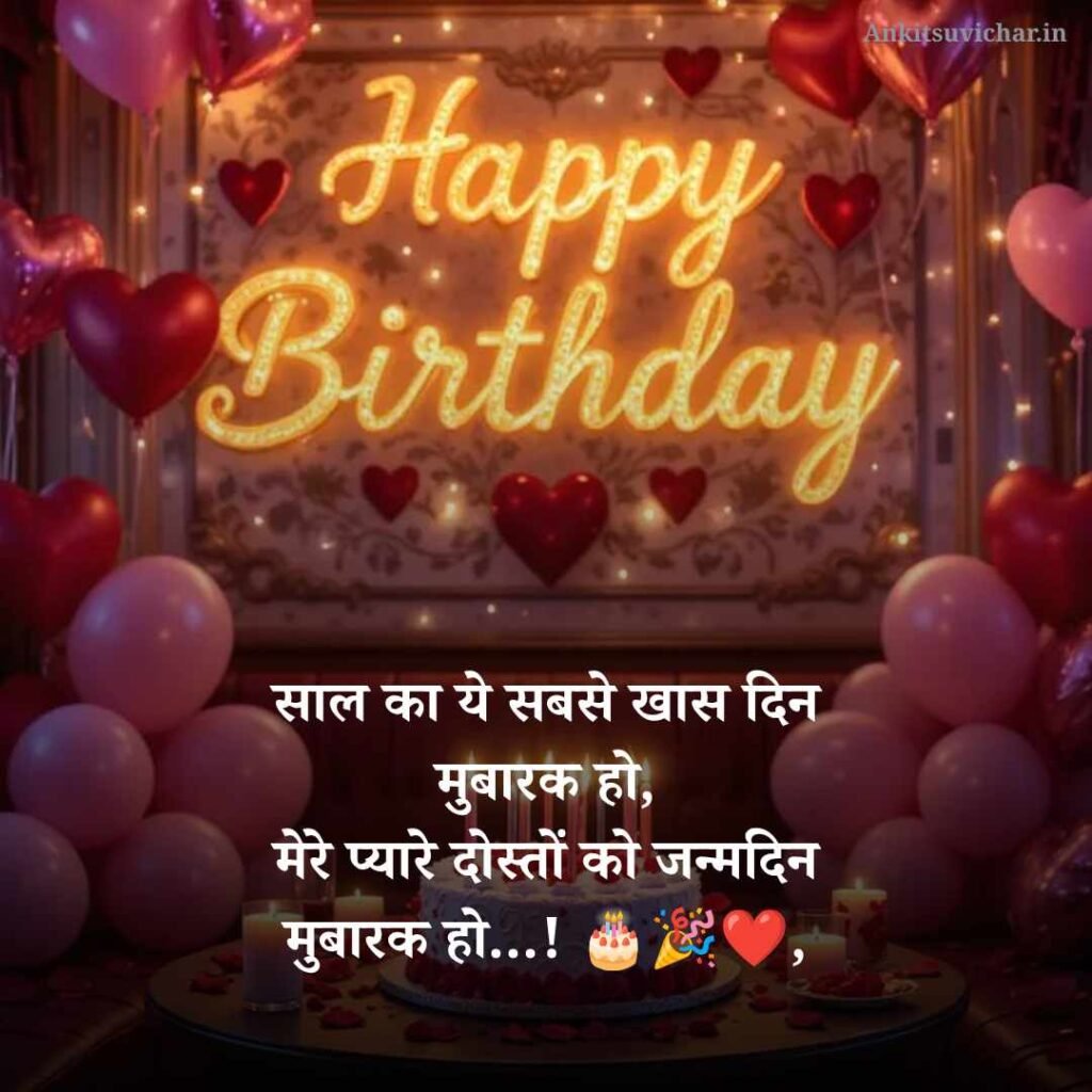 जन्मदिन की हार्दिक शुभकामनाएं शायरी